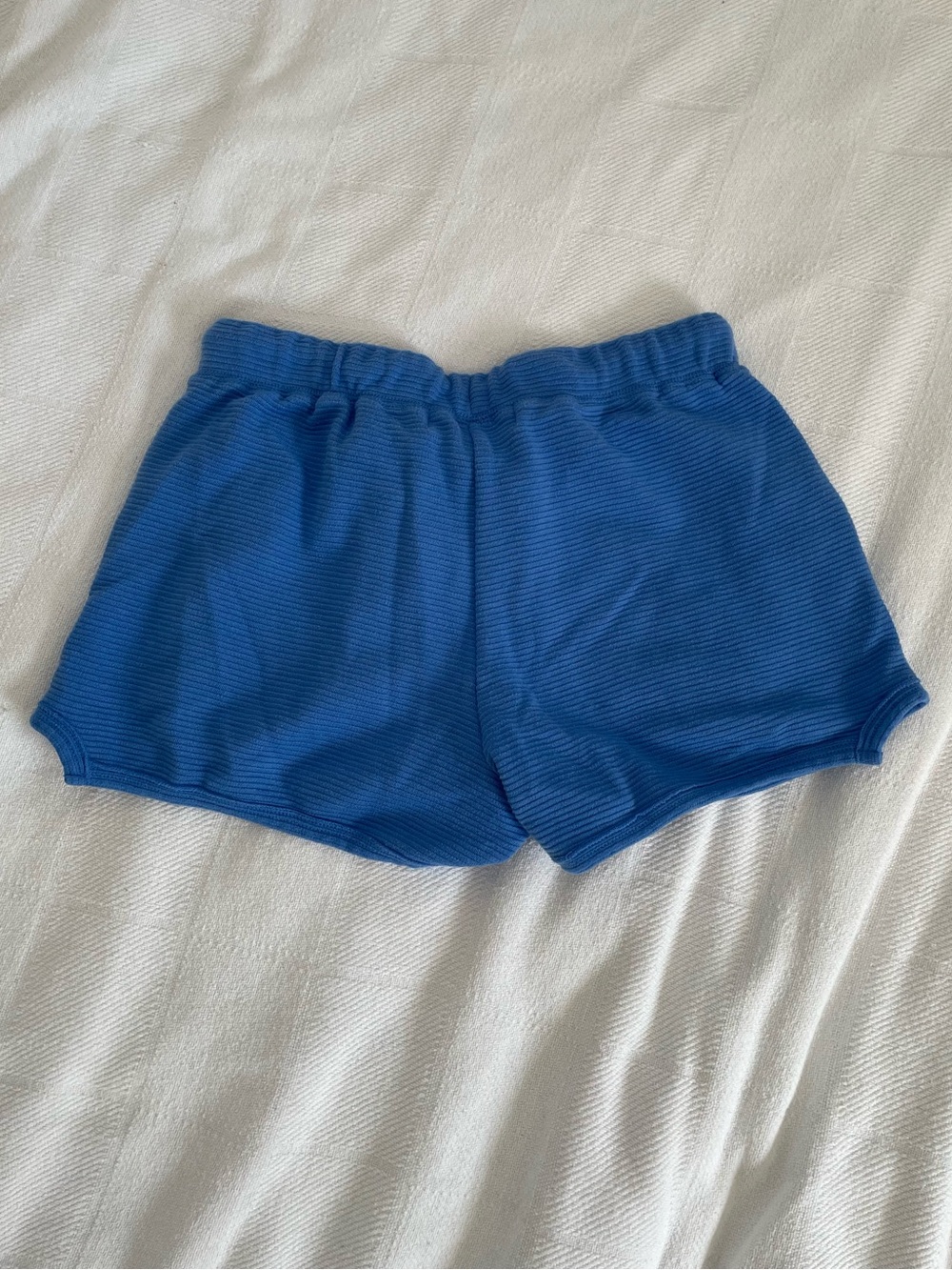 Vintage Havana Blue Ribbed Drawstring Shorts - Picture 5 of 5